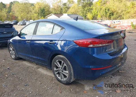 2017 Hyundai Elantra Limited z USA, uszkodzony, nr VIN 5NPD84LF6HH040387